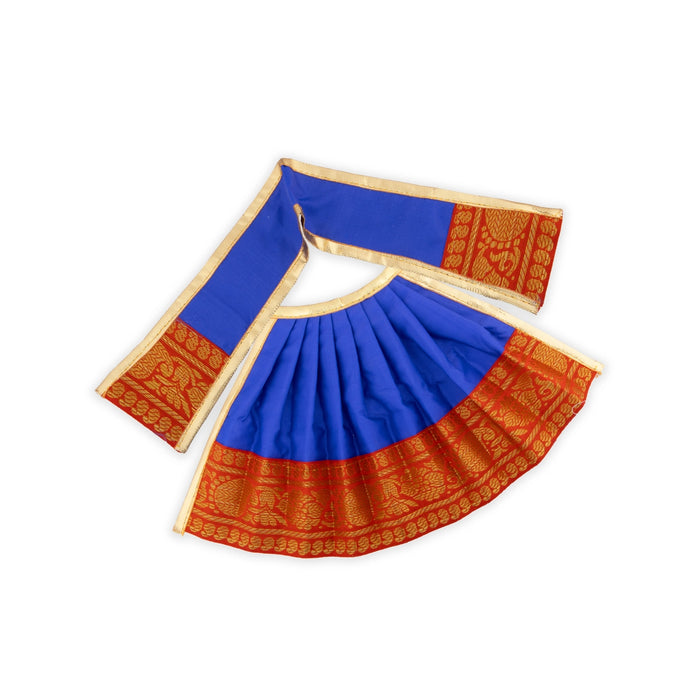 Devi Dress - 7 Inches | Karishma Apoorva Mata Dress/ Jari Border Amman Pavadai for Deity Decor - Devi Dress