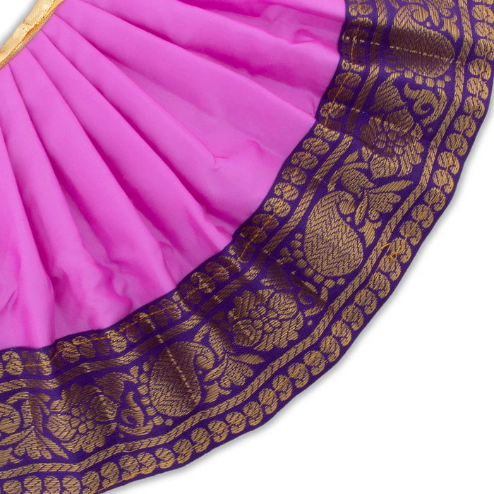 Devi Dress - 7 Inches | Karishma Apoorva Mata Dress/ Jari Border Amman Pavadai for Deity Decor - Devi Dress