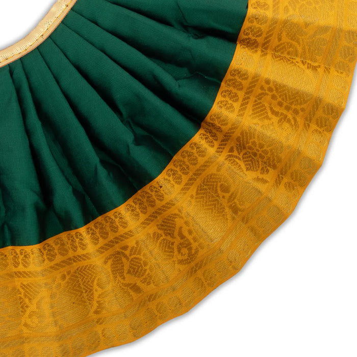 Devi Dress - 7 Inches | Karishma Apoorva Mata Dress/ Jari Border Amman Pavadai for Deity Decor - Devi Dress