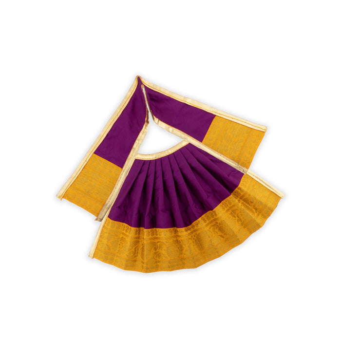 Devi Dress - 7 Inches | Karishma Apoorva Mata Dress/ Jari Border Amman Pavadai for Deity Decor - Devi Dress