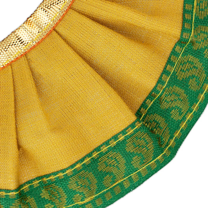 Amman pavadai - 2 inches | Deity Vastram / Devi Dress / Tissue silk / Golden Zari Border / Mata Rani Poshak - Devi Dress