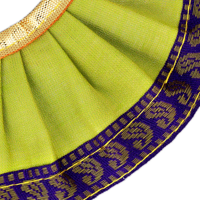 Amman pavadai - 2 inches | Deity Vastram / Devi Dress / Tissue silk / Golden Zari Border / Mata Rani Poshak - Devi Dress