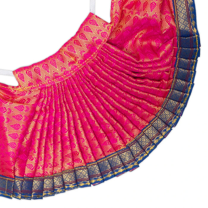 Amman Saree - 12 inches | Deity Vastram / Devi Dress / Zari Border / Mata Rani Poshak /Saree for Goddess - Devi Dress