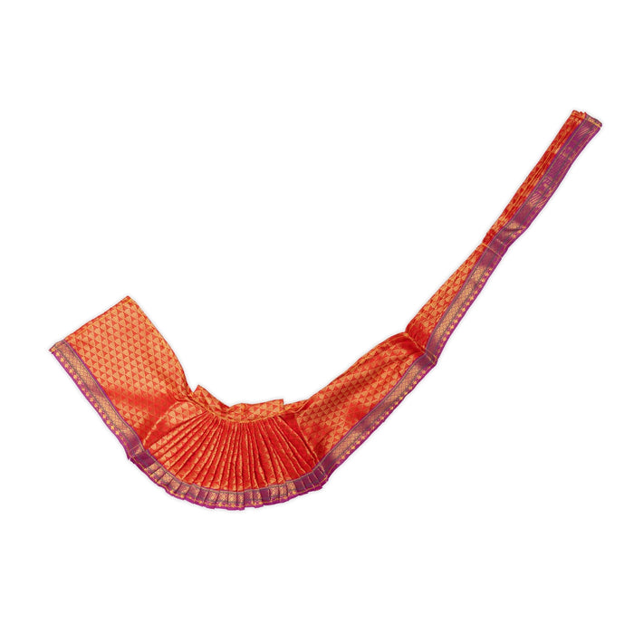 Amman Saree - 12 inches | Deity Vastram / Devi Dress / Zari Border / Mata Rani Poshak /Saree for Goddess - Devi Dress