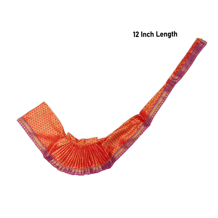 Amman Saree - 12 inches | Deity Vastram / Devi Dress / Zari Border / Mata Rani Poshak /Saree for Goddess - Devi Dress