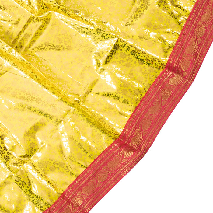 Amman pavadai Thavani - 38 Inches | Lehanga Patka/ Devi Dress/ Satin Zari Border Vastra/ Mata Rani Poshak