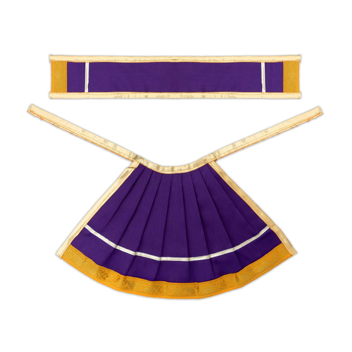 Devi Dress - 6 Inches | Satin Apoorva Mata poshak / Jari Border Amman Pavadai for Deity Decor/ Assorted