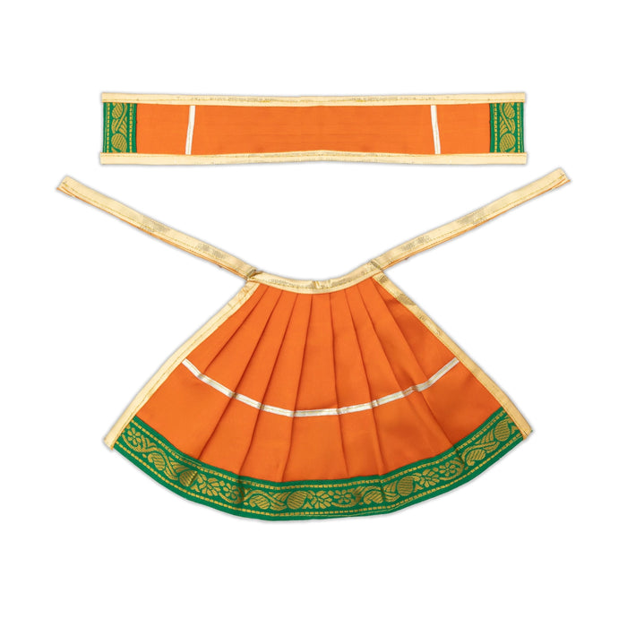 Devi Dress - 6 Inches | Satin Apoorva Mata poshak / Jari Border Amman Pavadai for Deity Decor/ Assorted