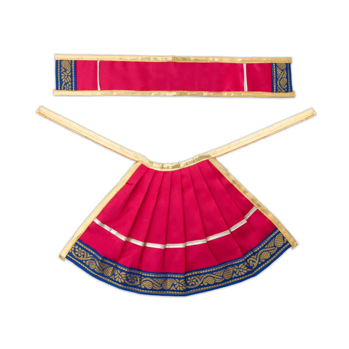 Devi Dress - 6 Inches | Satin Apoorva Mata poshak / Jari Border Amman Pavadai for Deity Decor/ Assorted