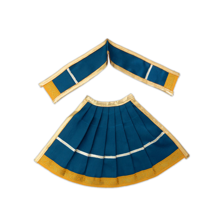 Devi Dress - 6 Inches | Satin Apoorva Mata poshak / Jari Border Amman Pavadai for Deity Decor/ Assorted