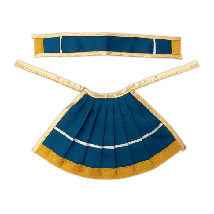 Devi Dress - 6 Inches | Satin Apoorva Mata poshak / Jari Border Amman Pavadai for Deity Decor/ Assorted