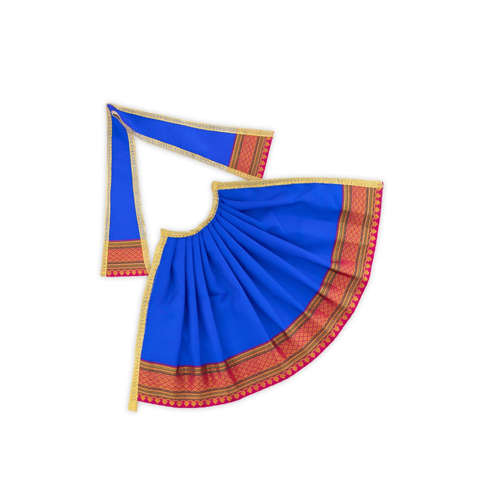 Amman Pavadai - 7 x 12 Inches | Satin Apoorva Mata poshak / Jari Border Devi Dress for Deity Decor/ Assorted