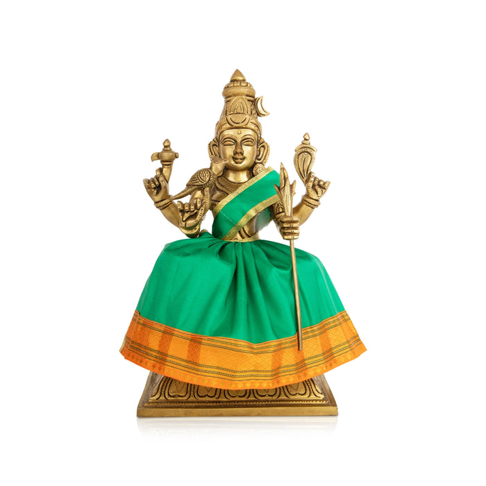 Amman Pavadai - 7 x 12 Inches | Satin Apoorva Mata poshak / Jari Border Devi Dress for Deity Decor/ Assorted