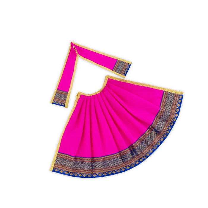Amman Pavadai - 7 x 12 Inches | Satin Apoorva Mata poshak / Jari Border Devi Dress for Deity Decor/ Assorted