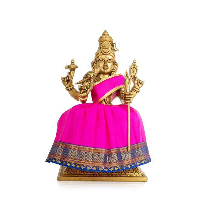 Amman Pavadai - 7 x 12 Inches | Satin Apoorva Mata poshak / Jari Border Devi Dress for Deity Decor/ Assorted