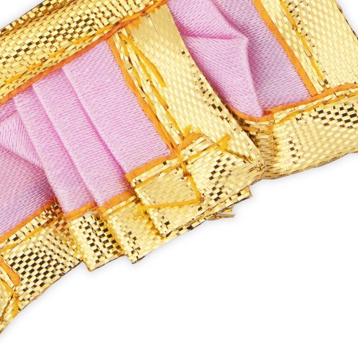 Panchakacham - 1 x 2 Inches | Dhoti/ Satin with Jari Border Panchagajam for Deity/ Assorted Colour - Bhagwan Vastra