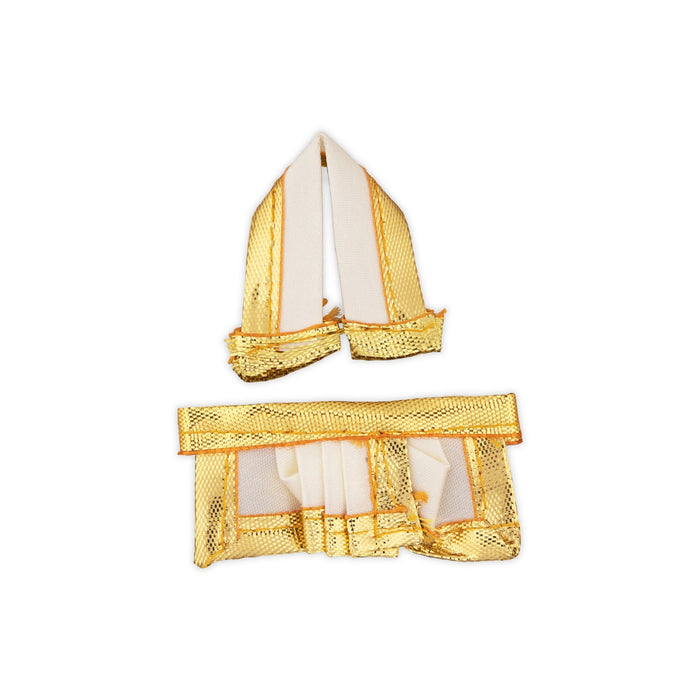 Panchakacham - 1 x 2 Inches | Dhoti/ Satin with Jari Border Panchagajam for Deity/ Assorted Colour - Bhagwan Vastra