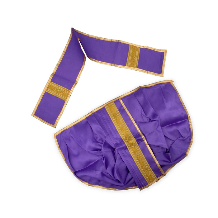 Panchakacham - 12 Inches | Satin With Jari Border Dhoti / Panchakajam for Deity Decor/ Assorted