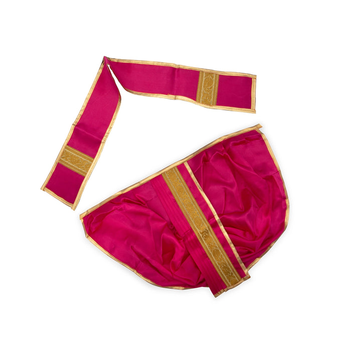 Panchakacham - 12 Inches | Satin With Jari Border Dhoti / Panchakajam for Deity Decor/ Assorted