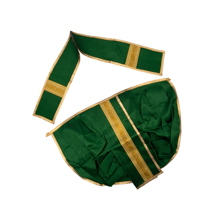 Panchakacham - 12 Inches | Satin With Jari Border Dhoti / Panchakajam for Deity Decor/ Assorted