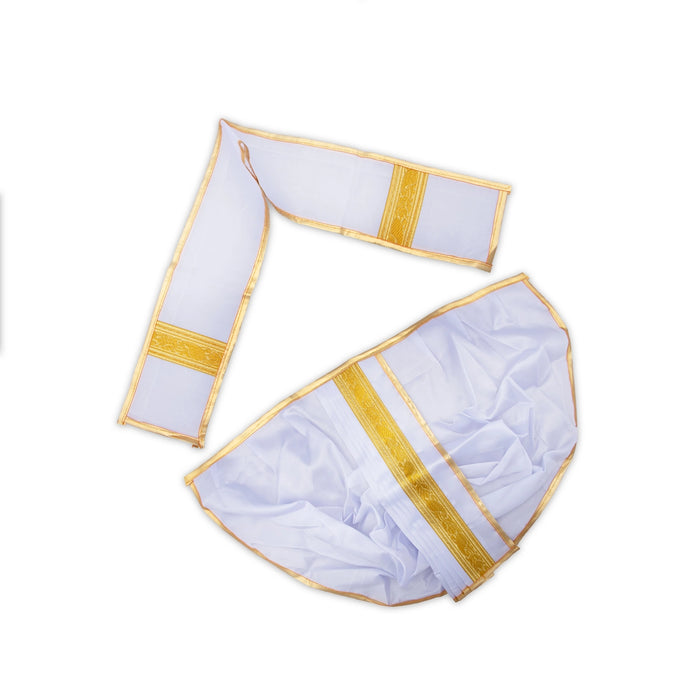Panchakacham - 12 Inches | Satin With Jari Border Dhoti / Panchakajam for Deity Decor/ Assorted