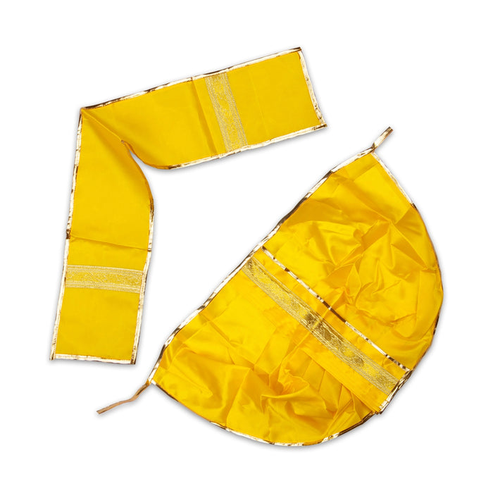 Panchakacham - 15 Inches | Jari Border Dhoti / Satin Panchakajam for Deity/ Assorted