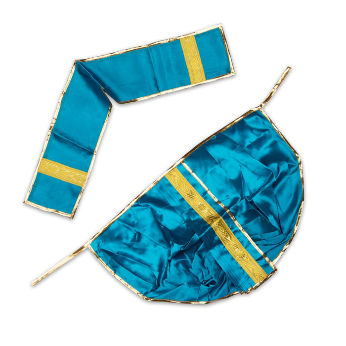 Panchakacham - 15 Inches | Jari Border Dhoti / Satin Panchakajam for Deity/ Assorted