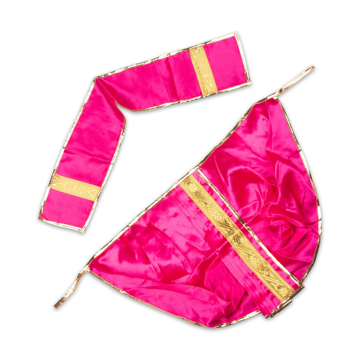 Panchakacham - 15 Inches | Jari Border Dhoti / Satin Panchakajam for Deity/ Assorted