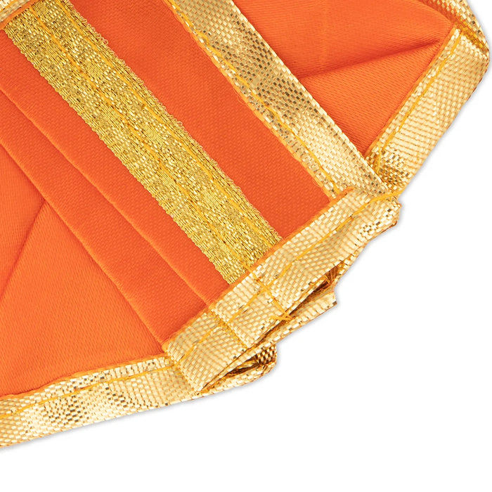 Panchakacham - 2.5 Inches | Satin With Jari Border Dhoti/ Panchakajam for Deity Decor/ Assorted Colour - Bhagwan Vastra