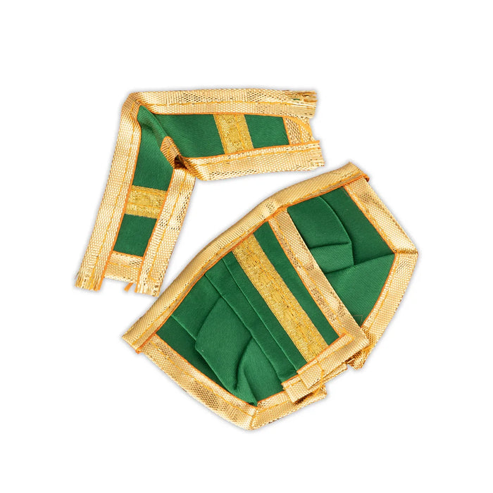 Panchakacham - 2.5 Inches | Satin With Jari Border Dhoti/ Panchakajam for Deity Decor/ Assorted Colour - Bhagwan Vastra