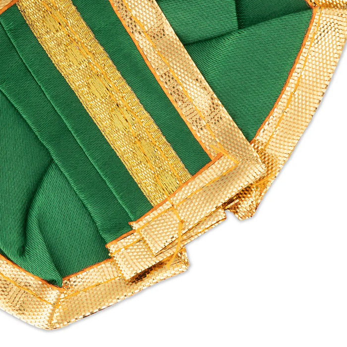 Panchakacham - 2.5 Inches | Satin With Jari Border Dhoti/ Panchakajam for Deity Decor/ Assorted Colour - Bhagwan Vastra