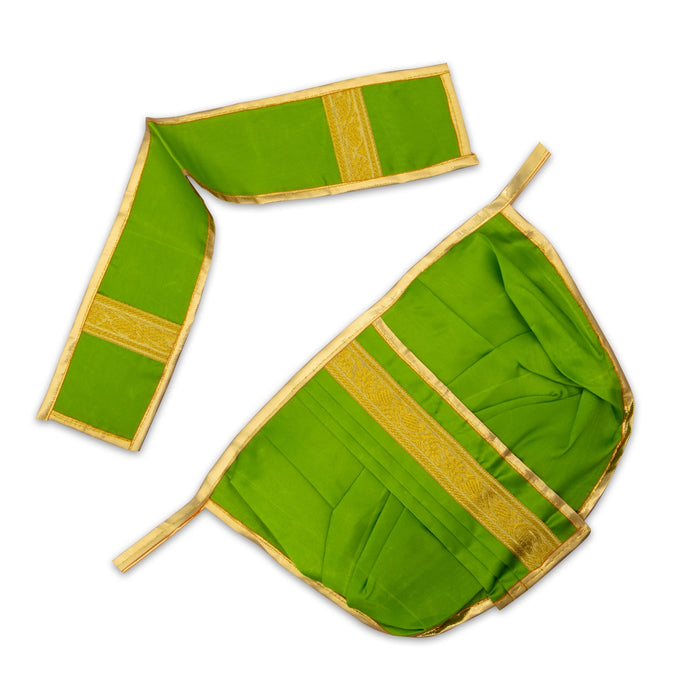 Panchakacham - 8 x 11 Inches | Jari Border Dhoti / Satin Panchakajam for Deity Decor/ Assorted