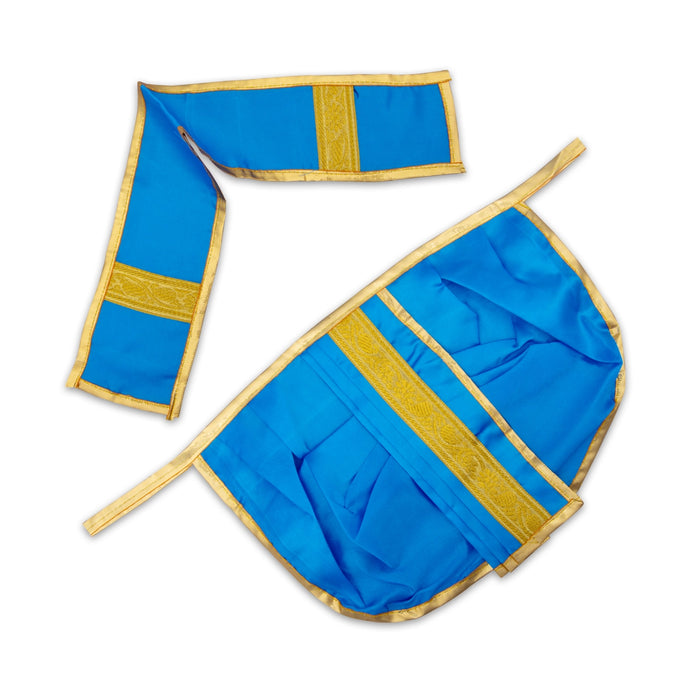 Panchakacham - 8 x 11 Inches | Jari Border Dhoti / Satin Panchakajam for Deity Decor/ Assorted