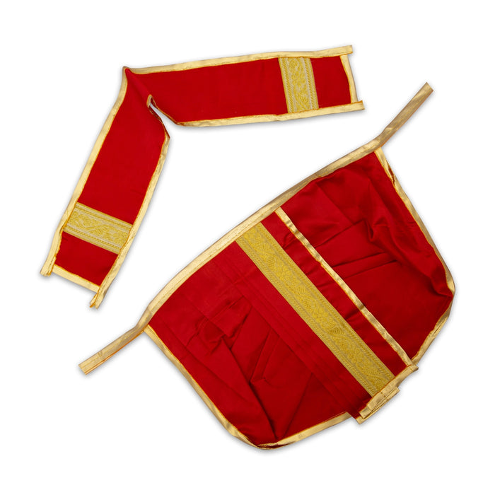 Panchakacham - 8 x 11 Inches | Jari Border Dhoti / Satin Panchakajam for Deity Decor/ Assorted