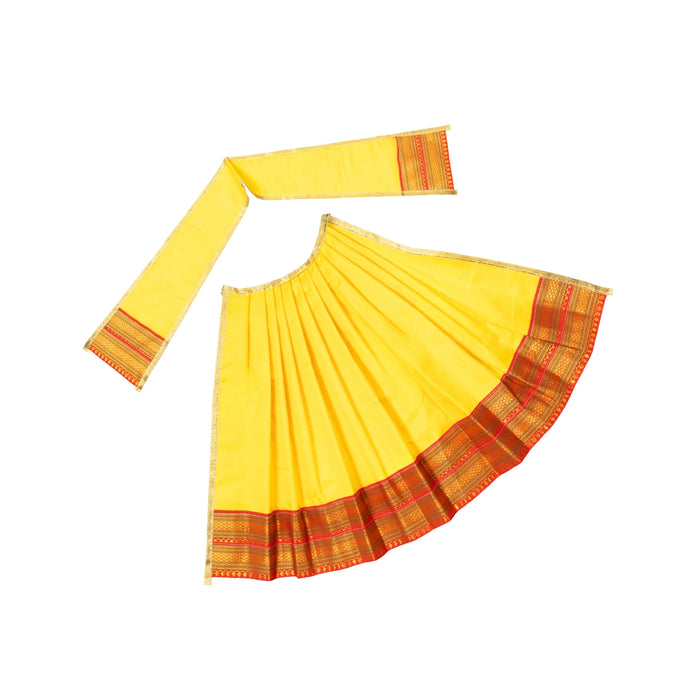 Amman Pavadai - 12 Inches | Satin Apoorva Devi vastra / Mata Rani Poshak / Devi Dress for Deity Decor