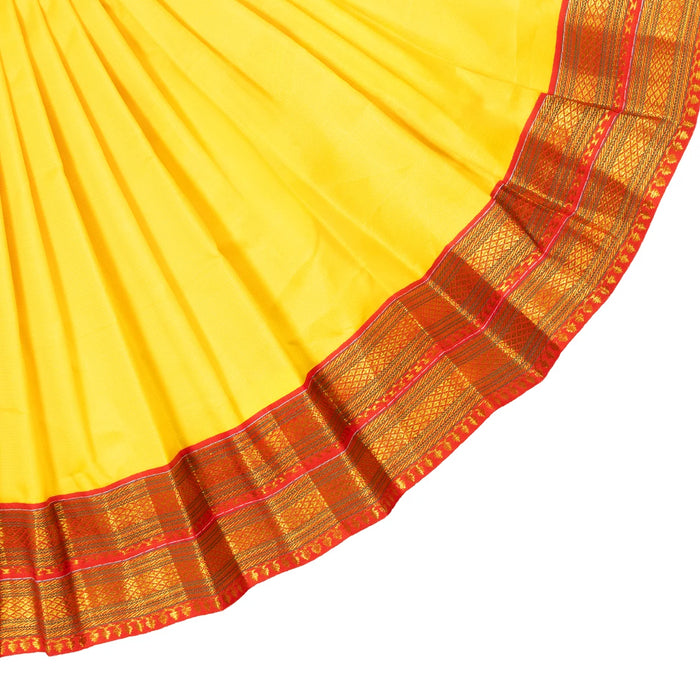 Amman Pavadai - 12 Inches | Satin Apoorva Devi vastra / Mata Rani Poshak / Devi Dress for Deity Decor