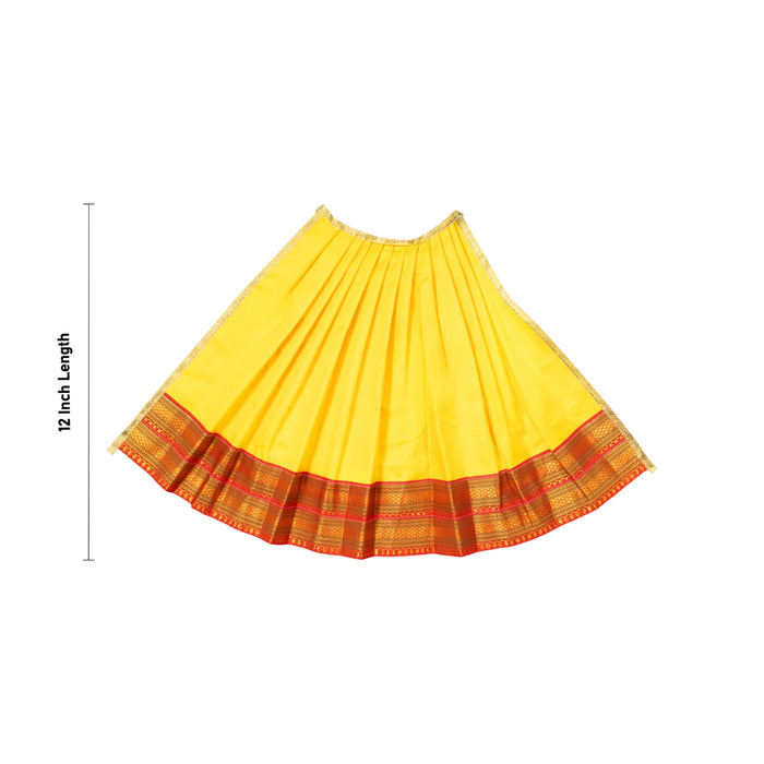 Amman Pavadai - 12 Inches | Satin Apoorva Devi vastra / Mata Rani Poshak / Devi Dress for Deity Decor