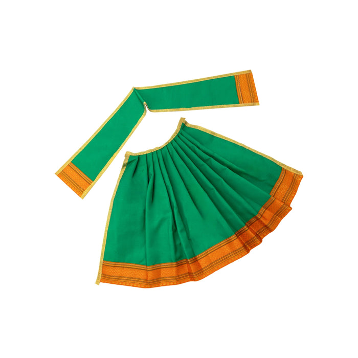 Devi Dress - 10 Inches | Satin Apoorva Mata Rani Poshak / Amman Pavadai for Deity
