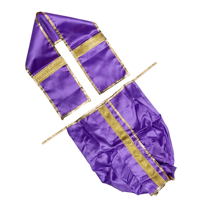 Panchakacham - 18 Inches | Satin Dhoti/ Readymade Panchakajam For Traditional Wear