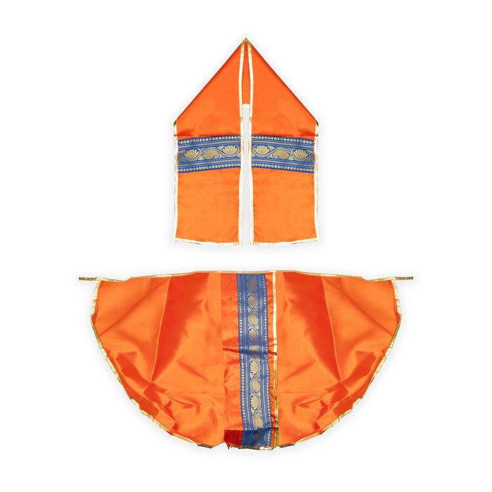 Panchakacham - 24 x 20 Inches | Satin With Jari Border Dhoti / Panchakajam for Deity/ Assorted