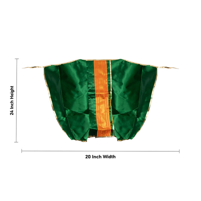 Panchakacham - 24 x 20 Inches | Satin With Jari Border Dhoti / Panchakajam for Deity/ Assorted