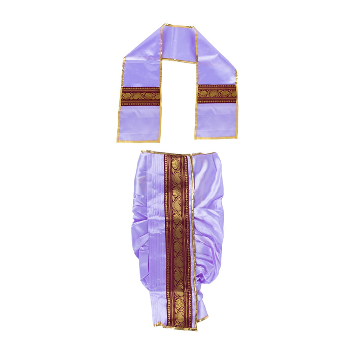 Panchakacham - 27 Inches | Satin With Jari Border Dhoti / Readymade Panchakajam for Deity Decor