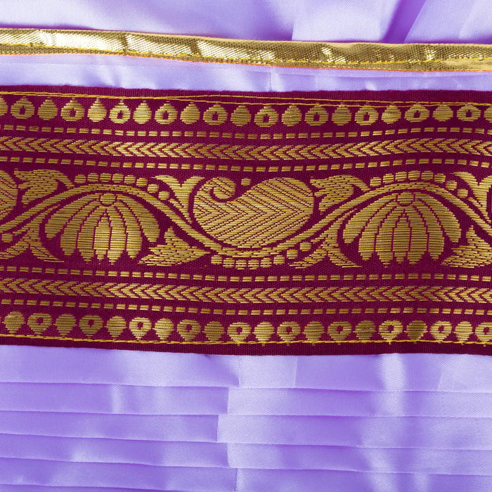 Panchakacham - 27 Inches | Satin With Jari Border Dhoti / Readymade Panchakajam for Deity Decor