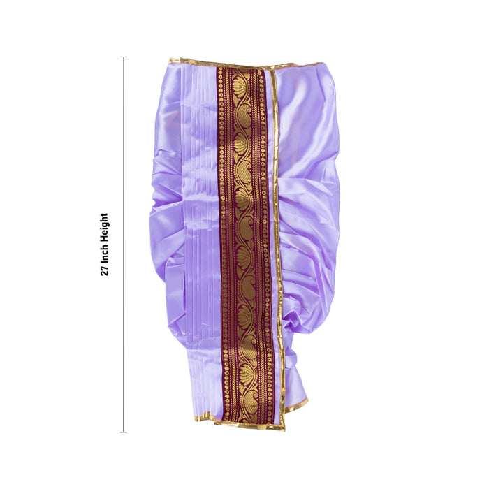 Panchakacham - 27 Inches | Satin With Jari Border Dhoti / Readymade Panchakajam for Deity Decor