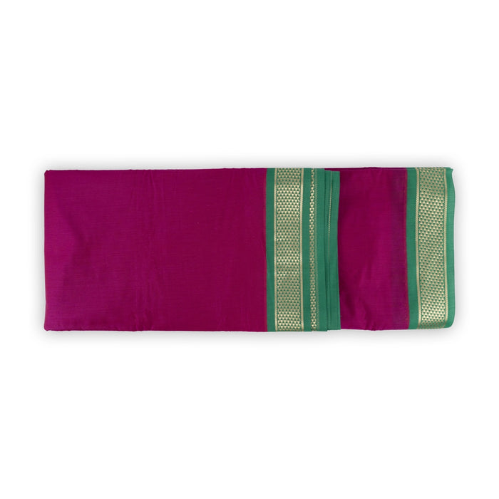 Saree - 9 Yards | Semi Silk Cotton Saree / Jari Border Design Plain Traditional Saree for Women