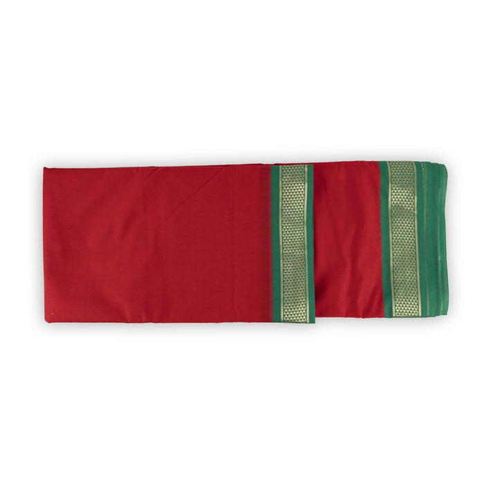 Saree - 9 Yards | Semi Silk Cotton Saree / Jari Border Design Plain Traditional Saree for Women