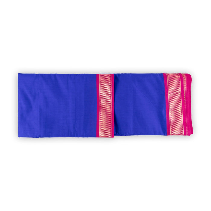 Saree - 9 Yards | Semi Silk Cotton Saree / Jari Border Design Plain Traditional Saree for Women