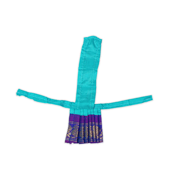 Devi Dress – 2 Inch | Mata Rani Silk Poshak / Lehenga Patka / Amman Pavadai for Deity Decoration