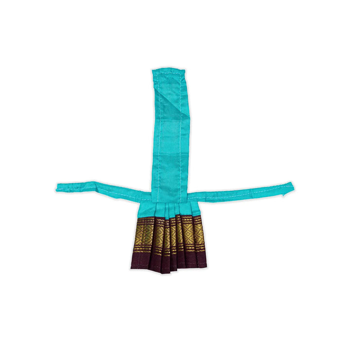 Devi Dress – 2 Inch | Mata Rani Silk Poshak / Lehenga Patka / Amman Pavadai for Deity Decoration