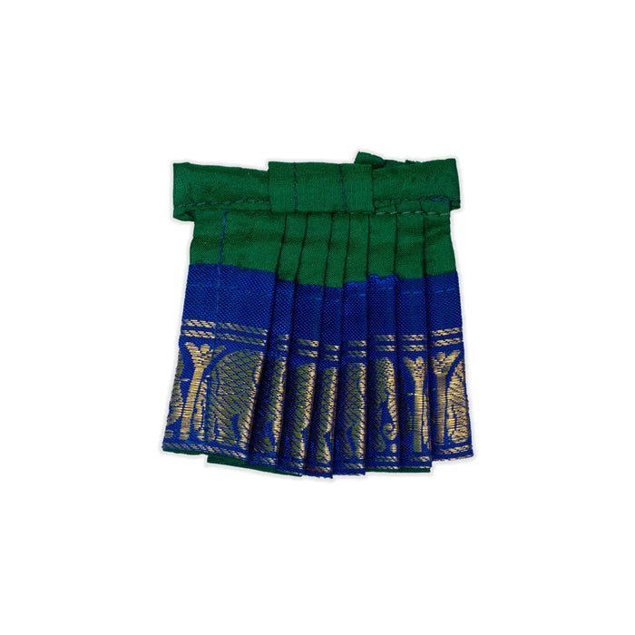 Devi Dress – 2 Inch | Mata Rani Silk Poshak / Lehenga Patka / Amman Pavadai for Deity Decoration